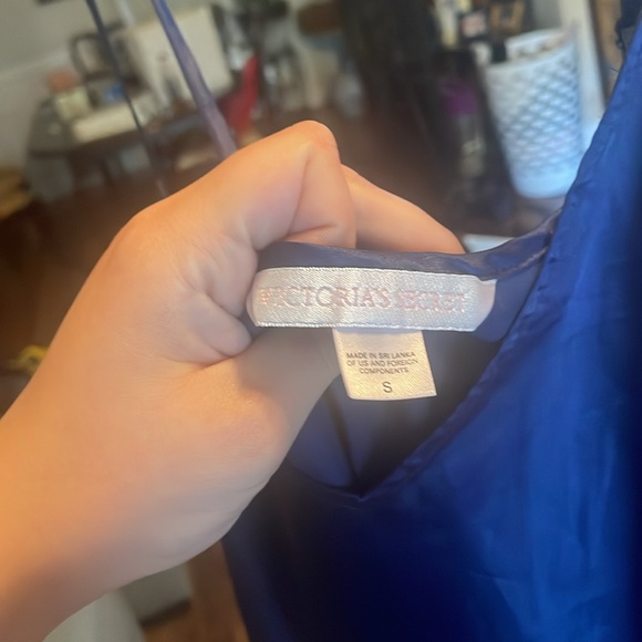 Vintage Victoria secret satin slip plink label tie up sides - Picture 3 of 3